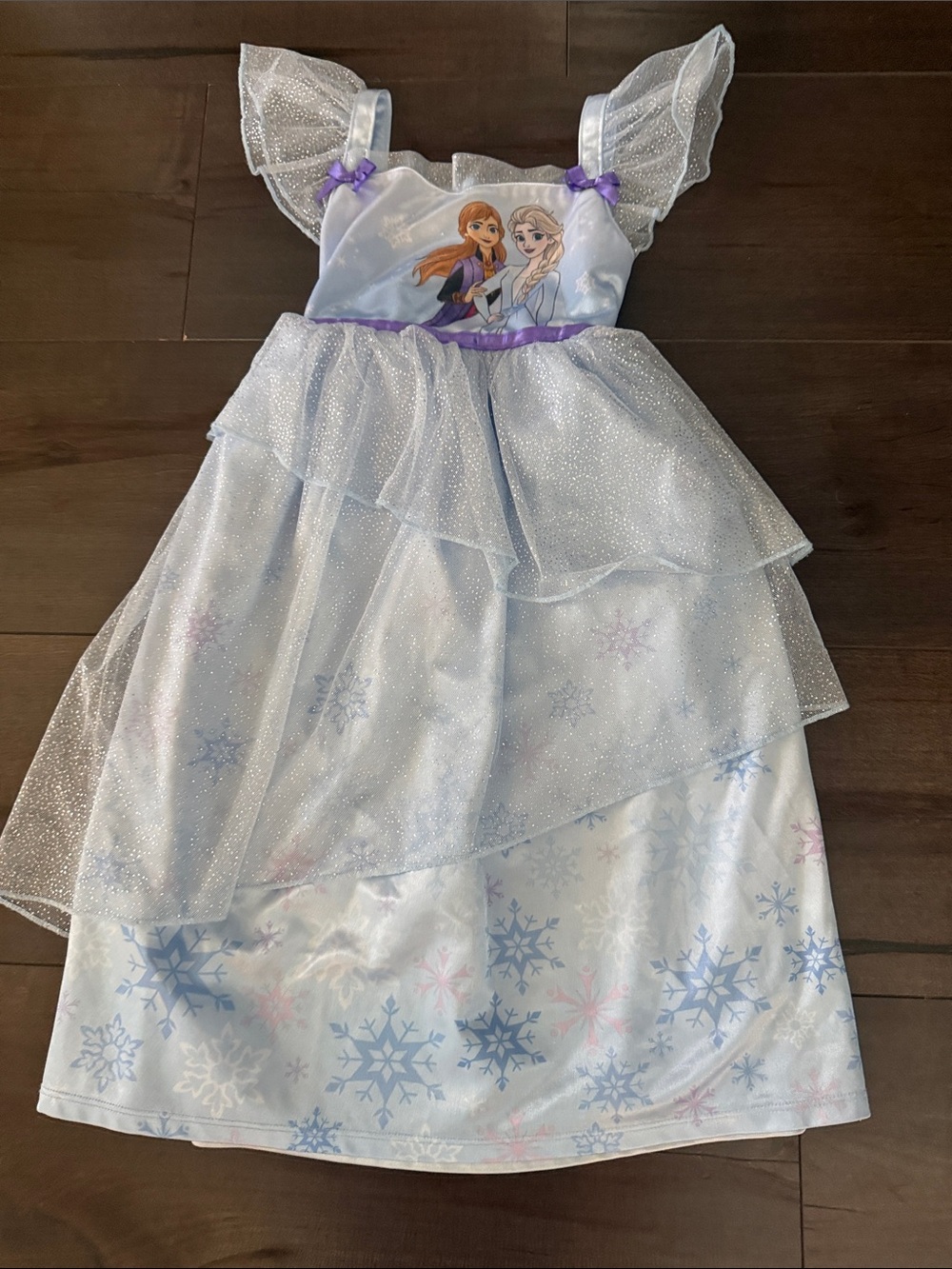 Disney Light Blue and Purple Sparkle Princess Dress